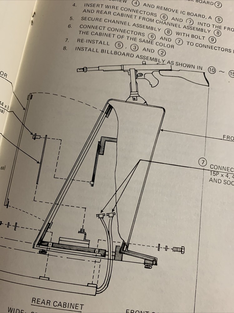 Original ARCADE GAME owners manual Bullet Mark Sega