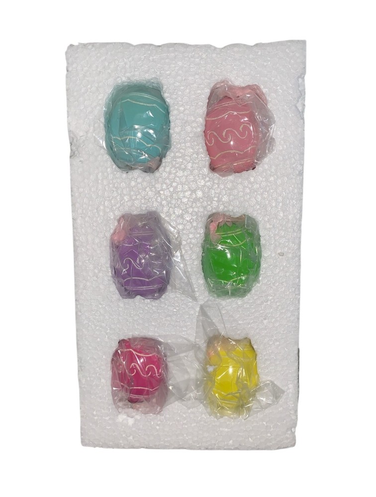 Avon Easter Hanging Egg Ornaments Pack of 6 Pastel Easter Egg Decorations New