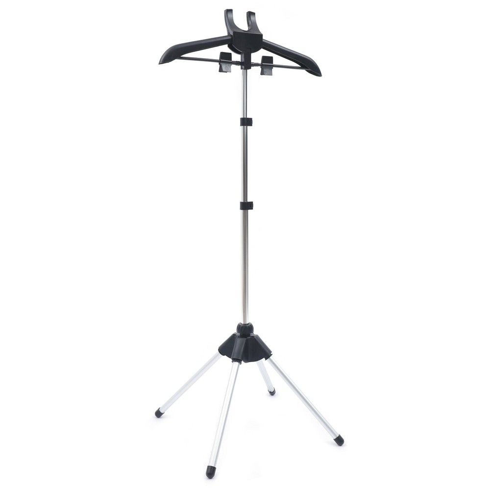 Foldable Ironing Steamer Hanger Bracket Garment & Clothes Drying Stand