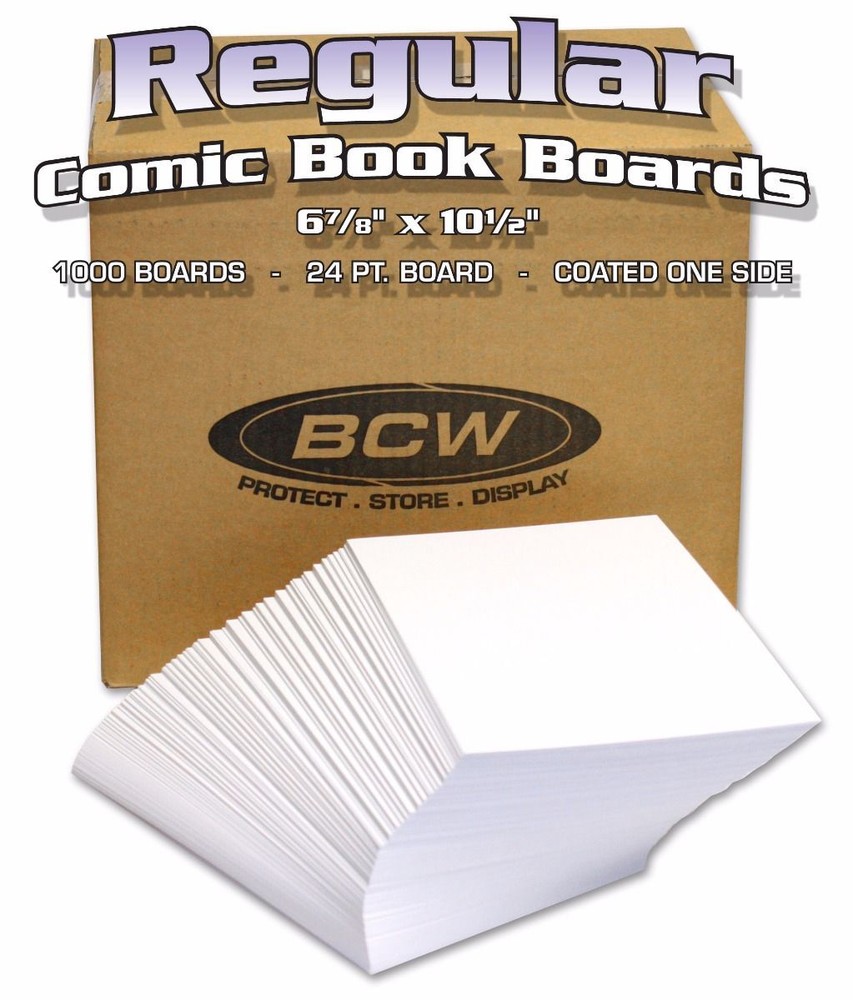 1000 BCW Regular Comic Backing Boards BULK Acid Free Long Term Storage