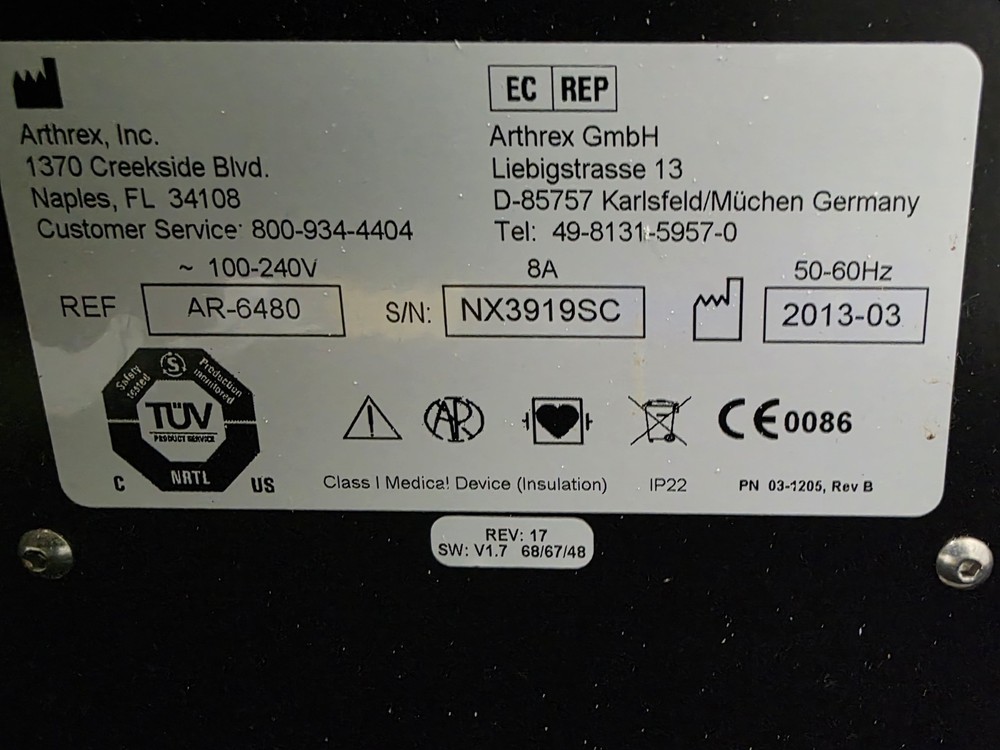 Arthrex Dualwave AR-6480 Pump (Tested)