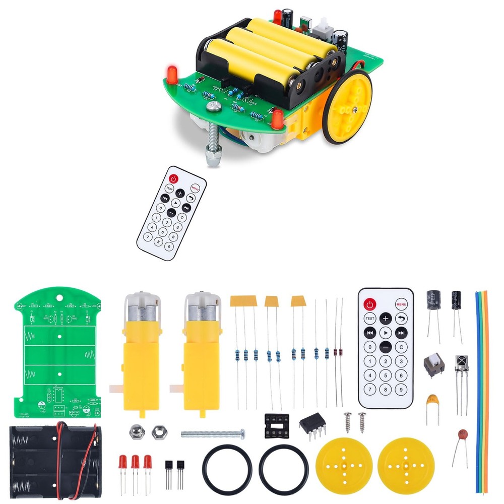 DIY Remote Control Car Kit Smart Robot Car Soldering Practice Electronics Kit