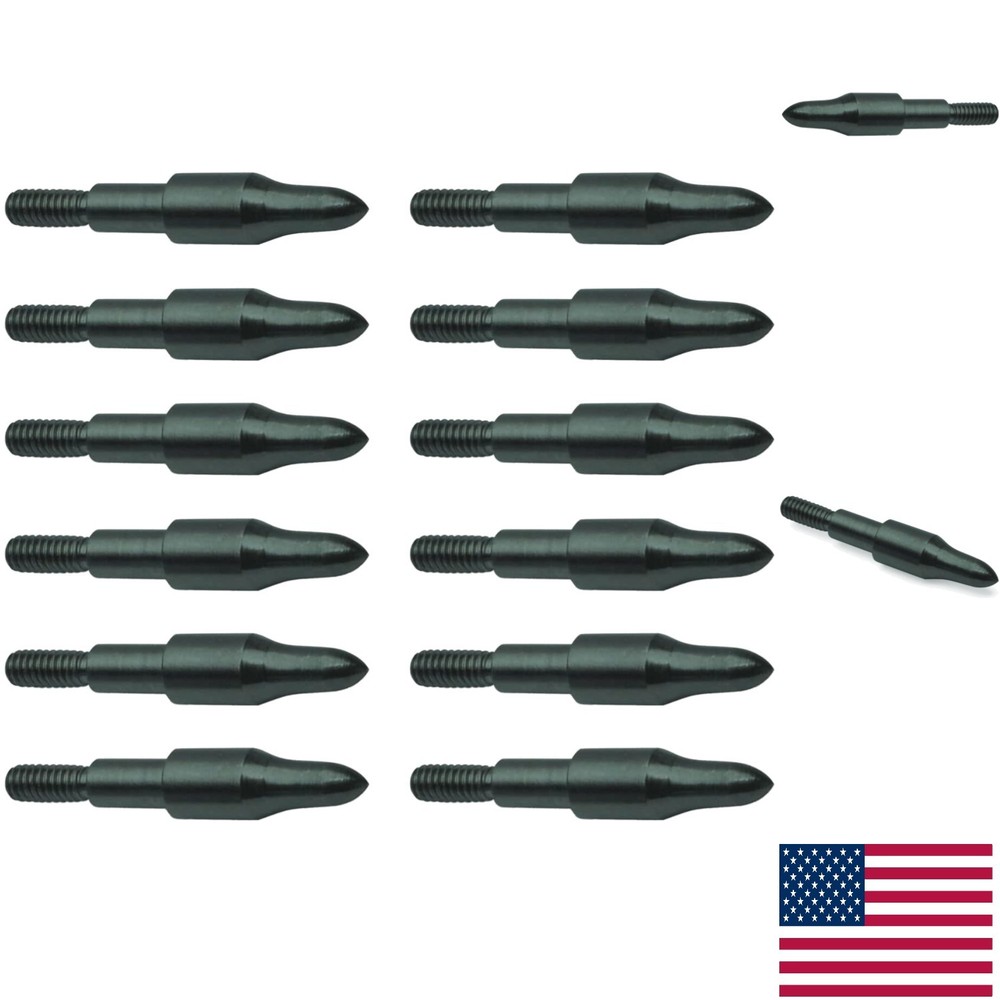 3D Point Steel Archery Practice Field Tips - 12 Pack for Accurate Targeting