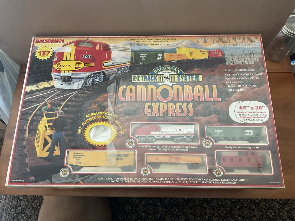 Bachmann Cannonball Express HO Scale Train Set 1995 Lightly Used