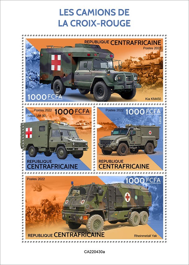 Red Cross vehicles