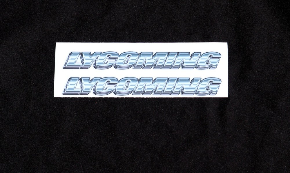 Chrome Lycoming Engine Graphics Decals RC Plane Airplane