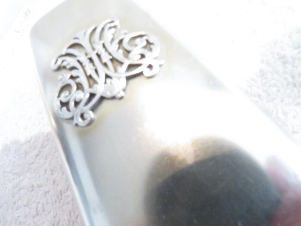 Gorgeous victorian english sterling silver & crystal 2 rectangular boxes London