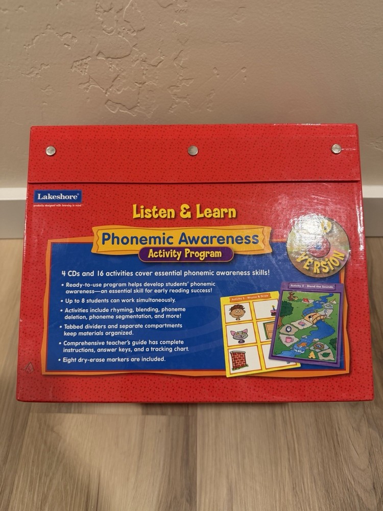 Lakeshore Listen &Learn Phonemic Awareness Activity Program - NEW