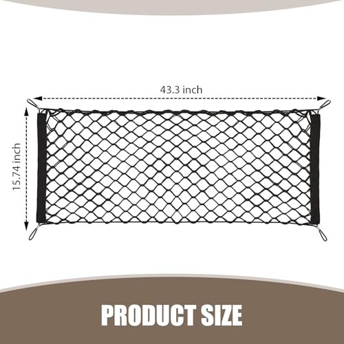 1 PC Car Trunk Luggage Net, Elastic Double-layer Trunk Cargo Net, Adjustable