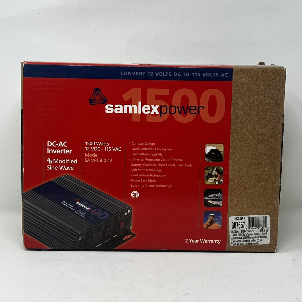 Samlex Power SAM-1500-12 Inverter 1500 Watt NEW