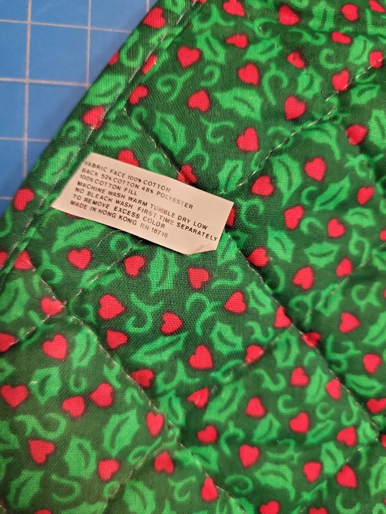 Christmas Tree Potholders Set 2 Holiday Kitchen Decor Cotton Polyester Blend