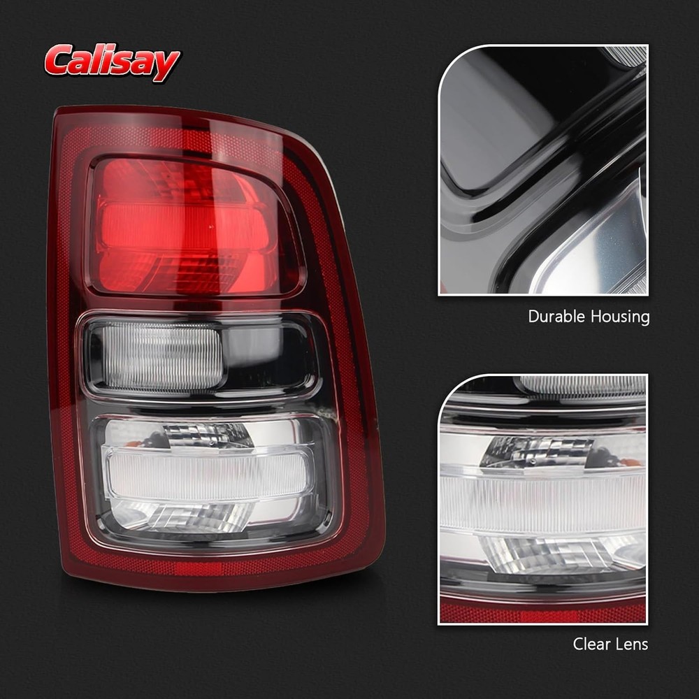 Right side Black Bezel Halogen Tail Lights Compatible With 2019-2024 RAM 2500