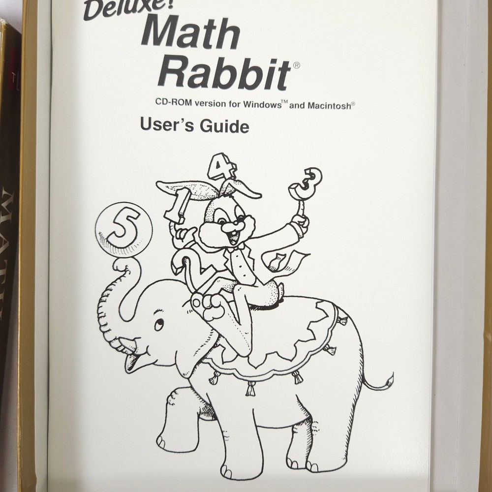 Math Rabbit 1996 Edition The Learning Company Classics - Open Box Sealed CD