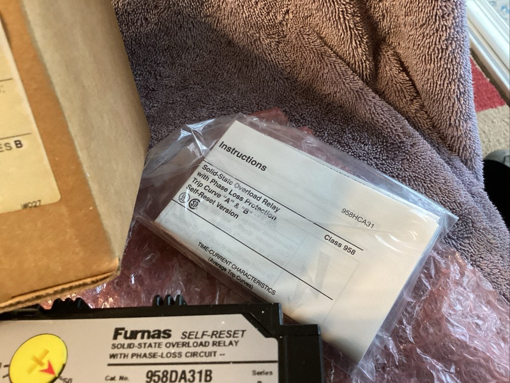 FURNAS..SELF-RESET Solid-State Overload Relay… 958DA31….Ser. B…NEW😀
