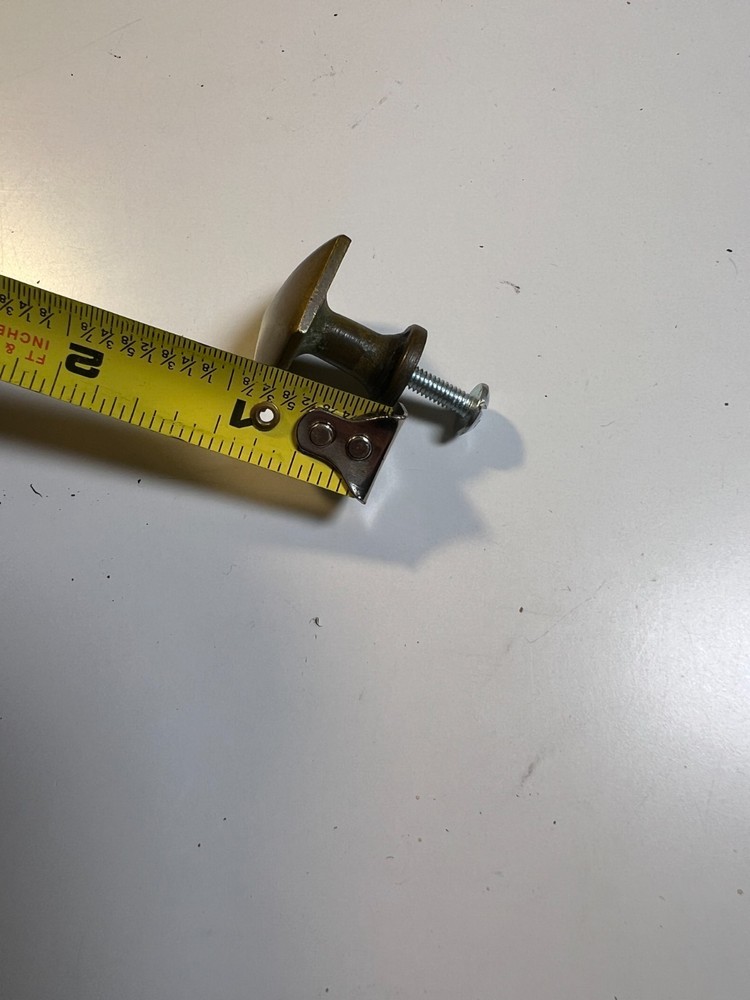 Vintage Mid Century Modern MCM Solid Brass Faceted Hex Drawer Pulls Knobs Set 8