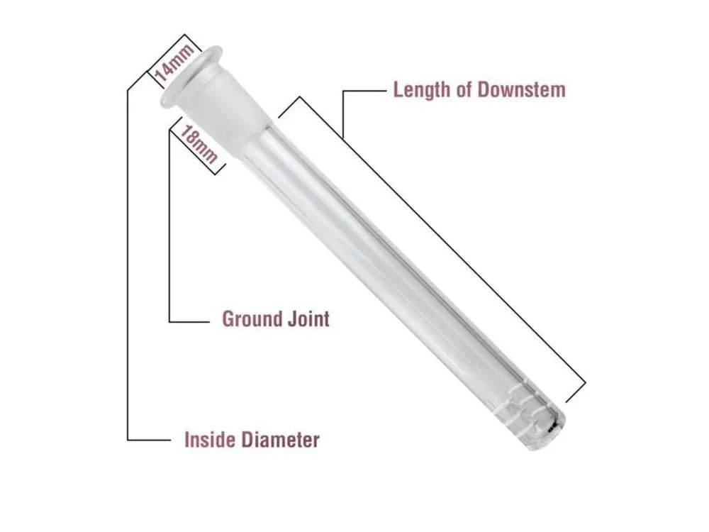 Downstem 14mm Bowl Water Pipe | Clear | Joint: 19MM | 3"