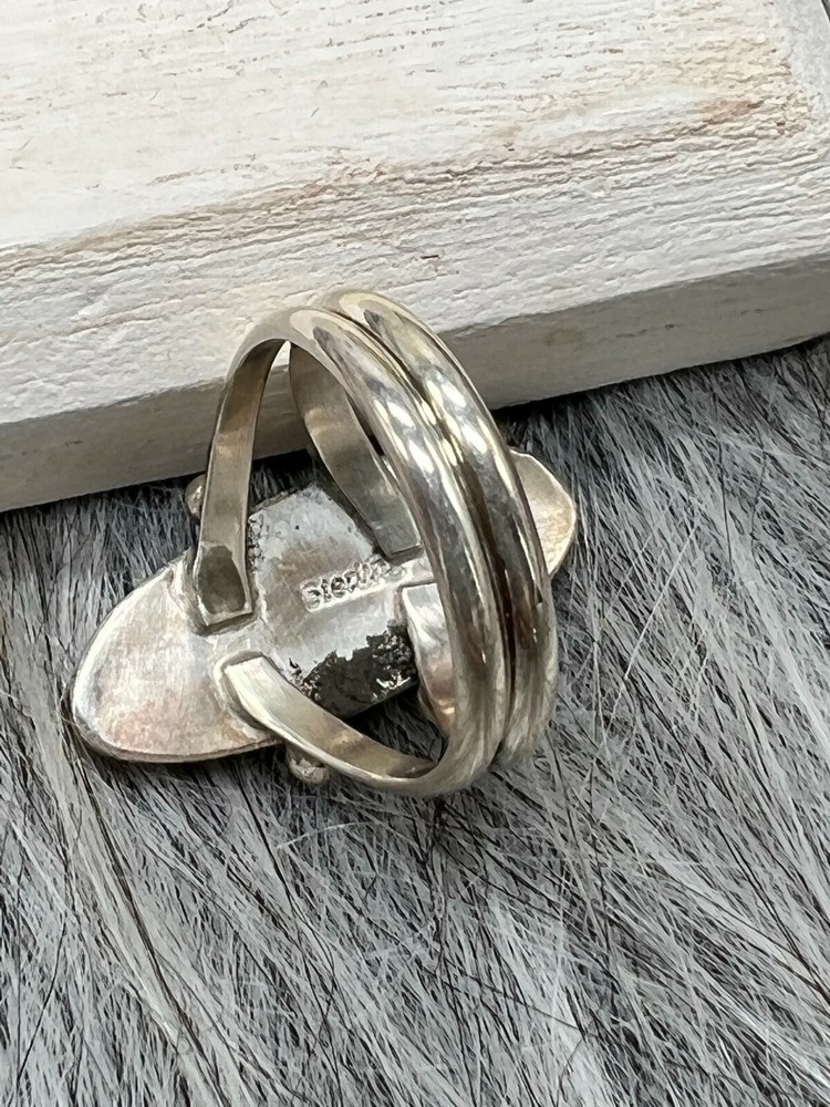 #8 TURQUOISE ~ STERLING SILVER ~ RING (9)