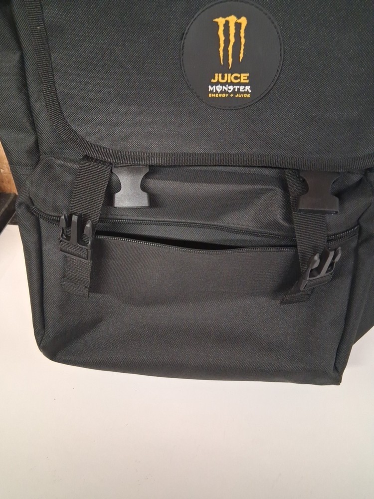 Monster Juice Back Pack Missing Zipper On Back Pocket