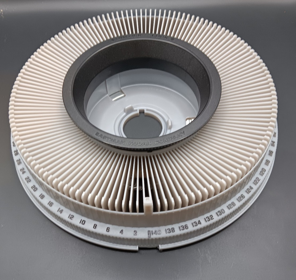 Three Kodak Carousel 140 Slide Trays in Protective Cases