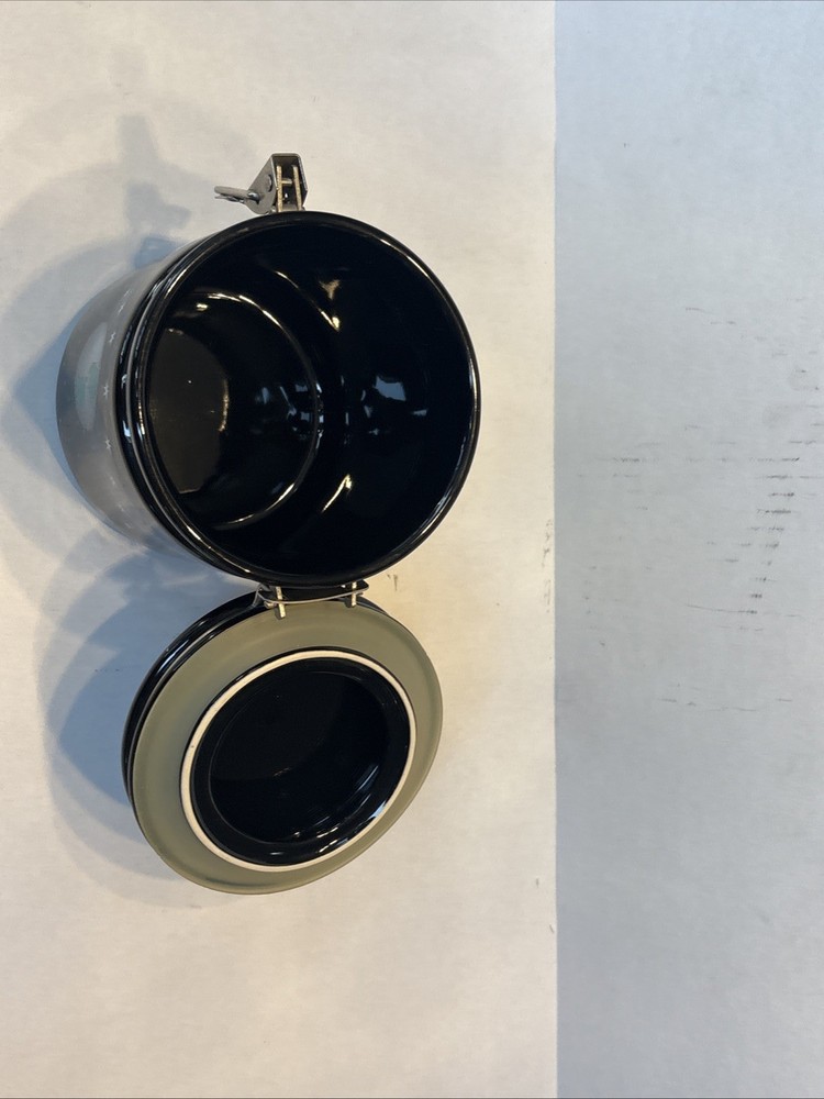Chaleur Basic 6” Canister Planets Space Orbiting Earth Stars Black Celestial