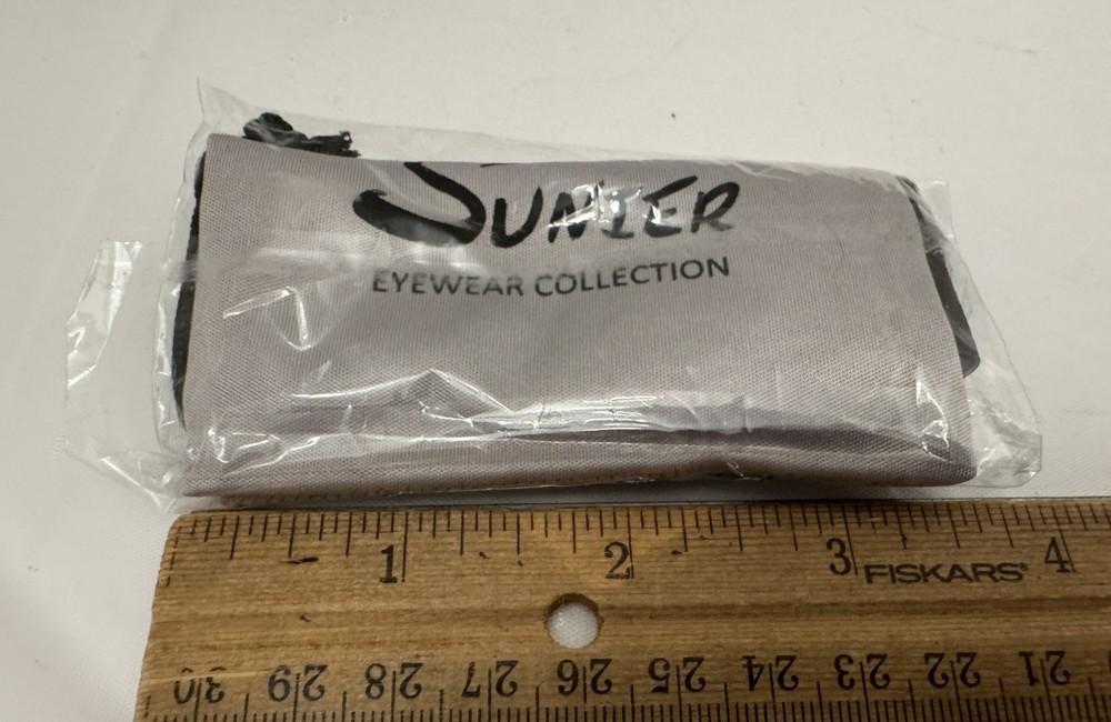 Sunier Sunglasses/Eye Glasses Microfiber Cloth Pouch/Bag Drawstring Gray