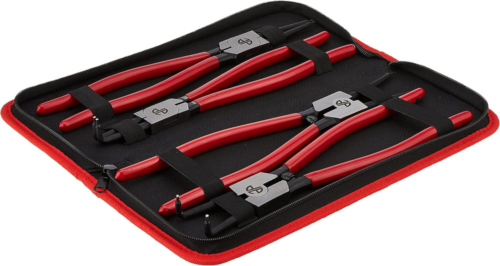 94222 13" 4Pc Large Internal/External Snap Ring Pliers , Black