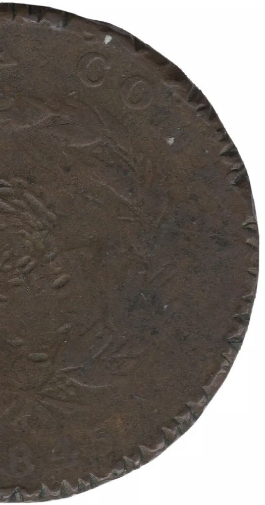 1845 Straits Settlements One Cent Coin – Modified Edge