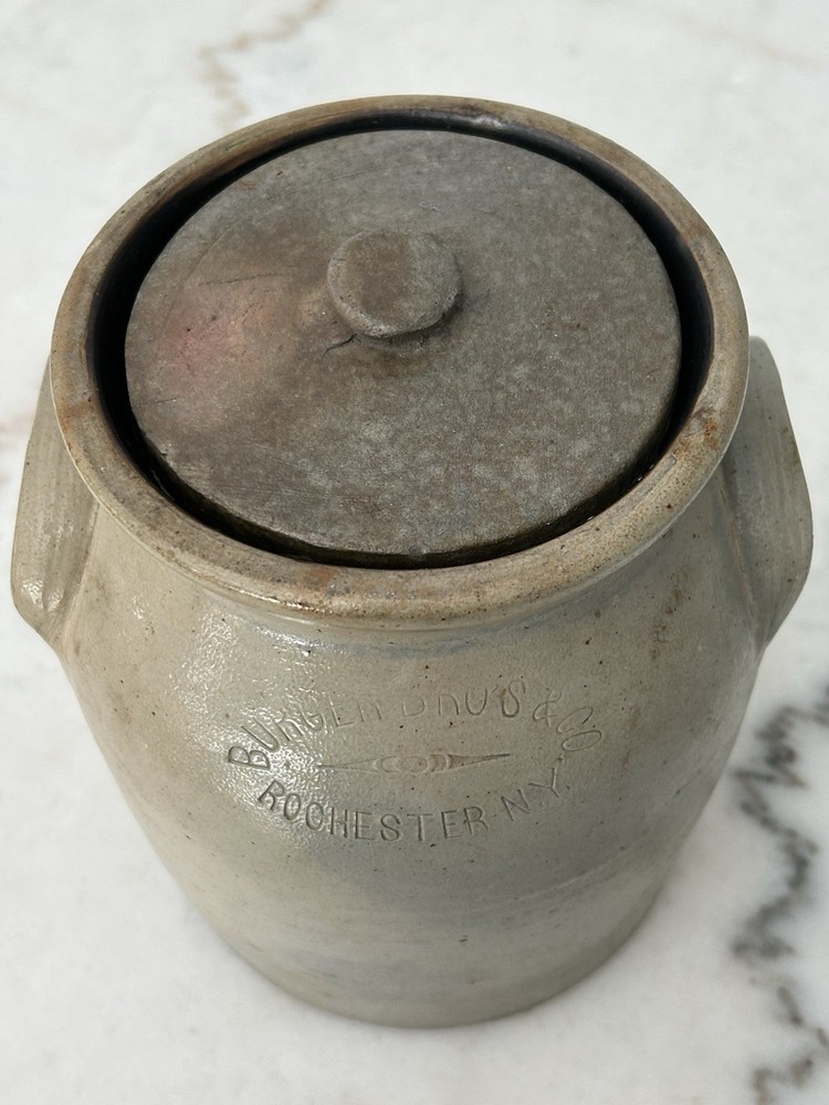 Stoneware crock by Burger Bro’s & Co., Rochester NY
