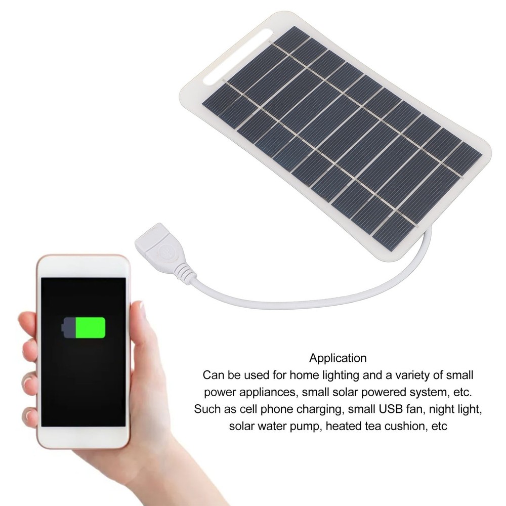 5W High Efficiency USB Solar Panel Charger For Outdoor Camping Trending