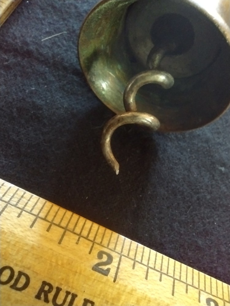 THOMASON ENGLISH DOUBLE ACTION CORKSCREW BRASS&BONE HANDLE MISSING DUSTING BRUSH