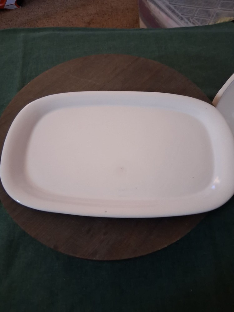 Nicole Miller White Ceramic Butter Dish