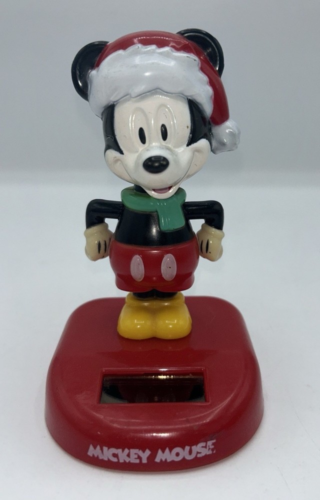 Disney Solar Powered Mickey Mouse Bobble Head ~ 5 Inch