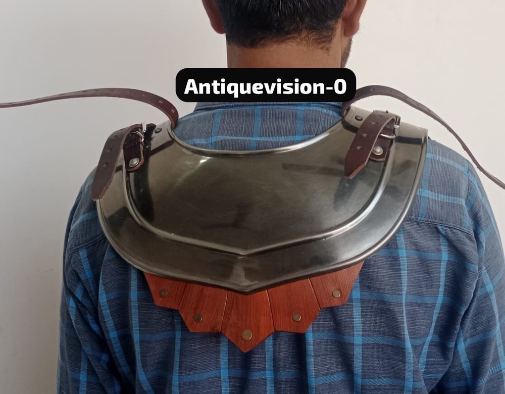 Medieval Steel Gorget & Pauldrons Set, Battle Warrior Gorget Pauldron Shoulder