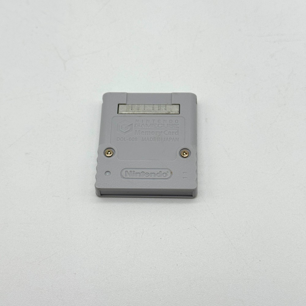 Nintendo Gamecube OEM Memory Card Tested Working Gray 59 Blocks