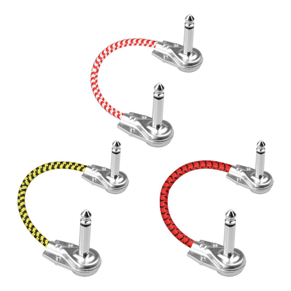 AZOR 6pcs Guitar Cable 15cm Patch Cable For Guitar Pedal Effect Connector Line