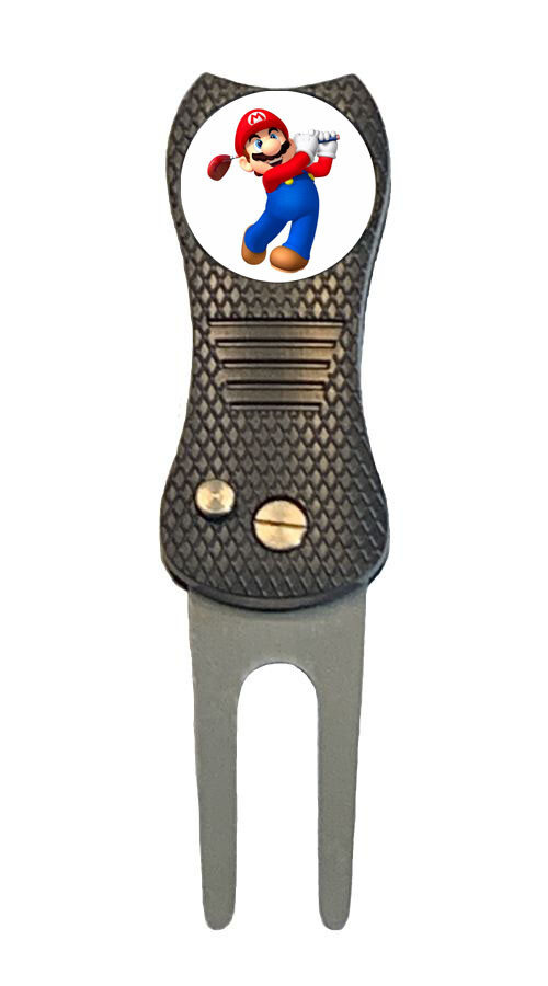 Super Mario Nintendo Golf Ball Marker + Switchblade Divot Tool Gift