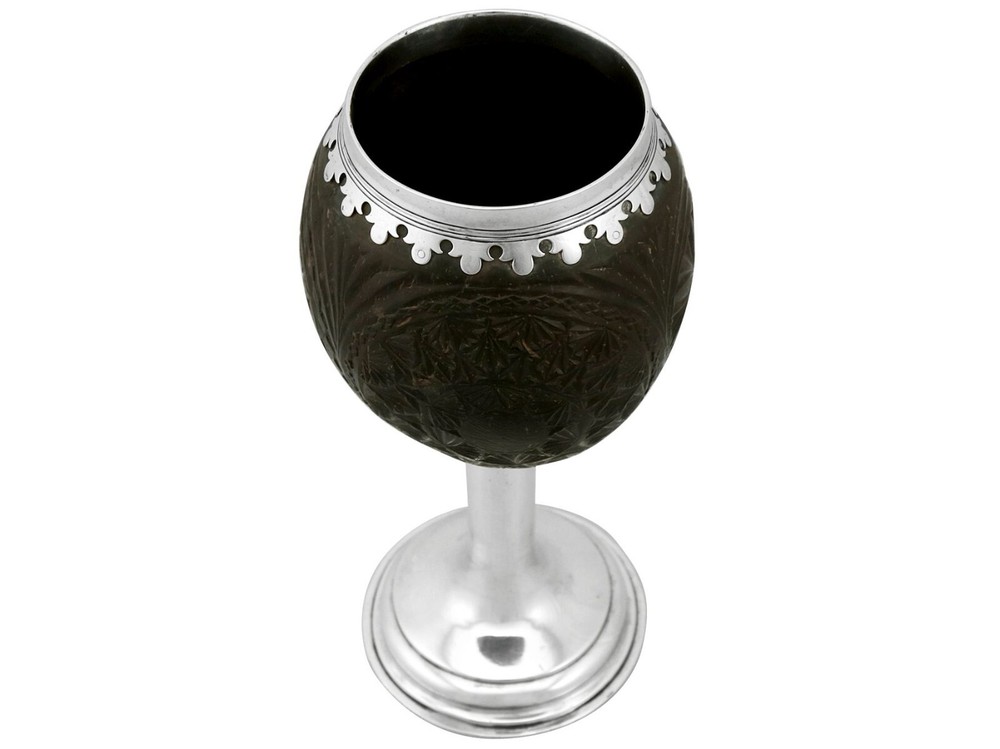 1820s Silver Mounted Coconut Cup