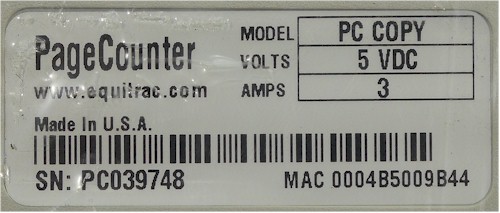 NEW EQUITRAC PageCounter (Model: PC COPY) Module ONLY! ++FREE SHIP!
