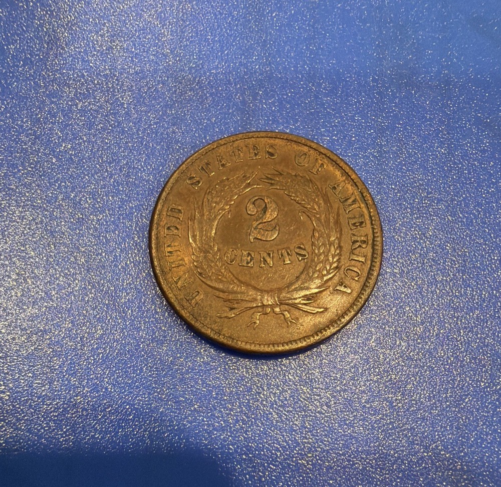1869 Two Cent Piece 2C - Ungraded - VF - Better date #208