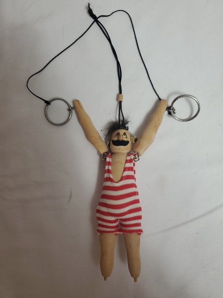 Wood Pull String Toy Jumping Jack Puppet