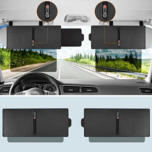 2 Pack Polarized Sun Visor Extender/ Extension with PC Lens and Side