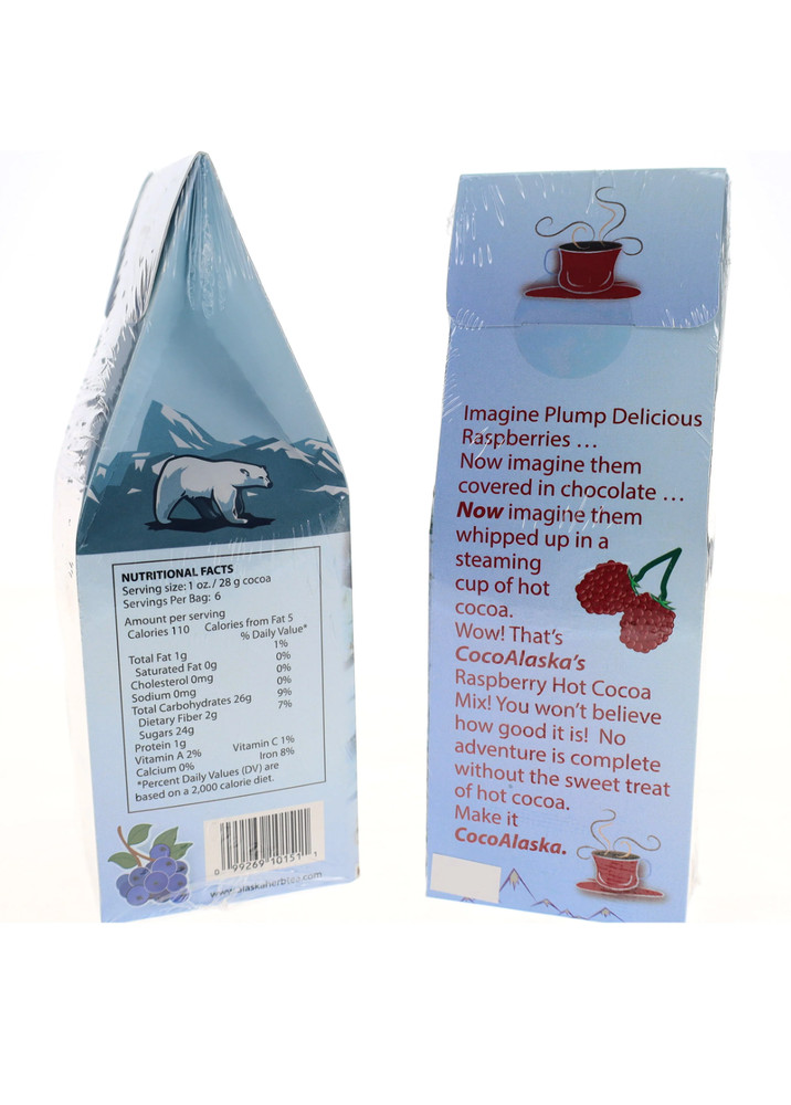 Raspberry Hot Cocoa, Alaskan Chocolate CocoAlaska 6 oz.