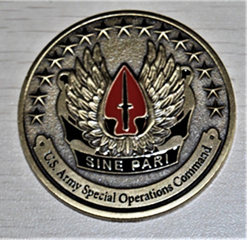 Delta Force Army Special Operations Command Challenge Coin #2 De Opresso SEAL PJ