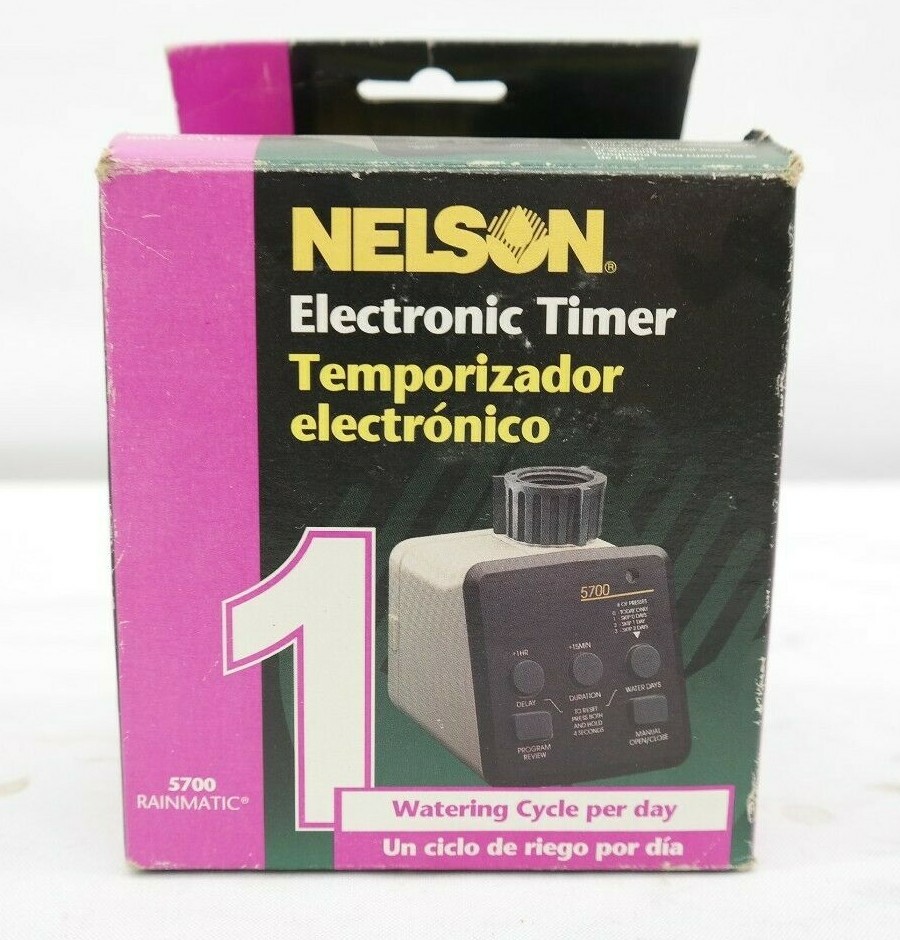 NELSON 5700 Rainmatic Electronic Timer 1 Watering Cycle per Day T5
