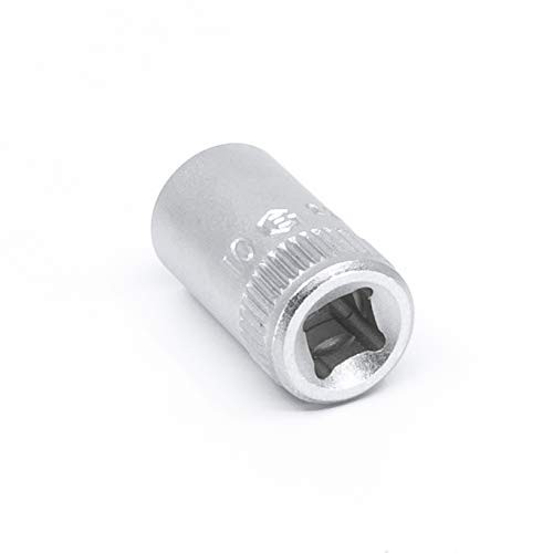 Genius Tools 222510 1/4" Dr. 10mm Hand Socket One Size, Silver