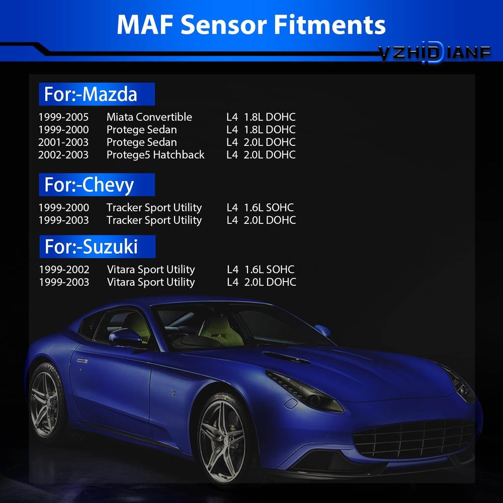 Mass Air Flow Sensor for Chevy Tracker, Mazda Protege, Suzuki Vitara L4