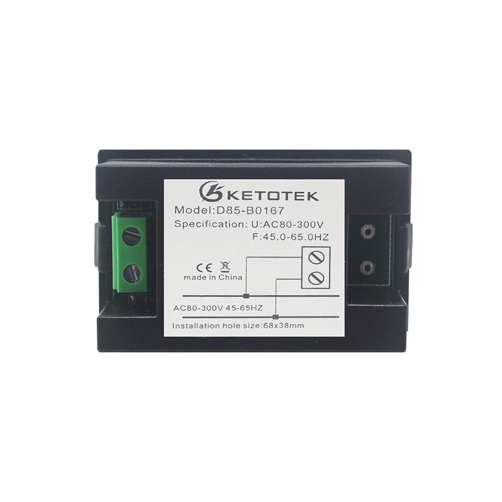 Digital AC Voltmeter Panel Mounting Meter AC80-300V Frequency Counter 45.0-65.0