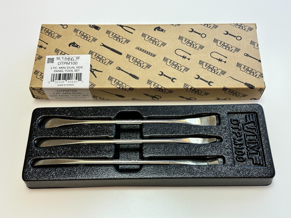 VIM Tools DTPM100 3pc Mini Precision Double Sided Panel & Trim Tool Prying Set