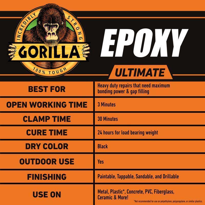 Gorilla Ultra Strength Epoxy Epoxy Syringe 25 ml