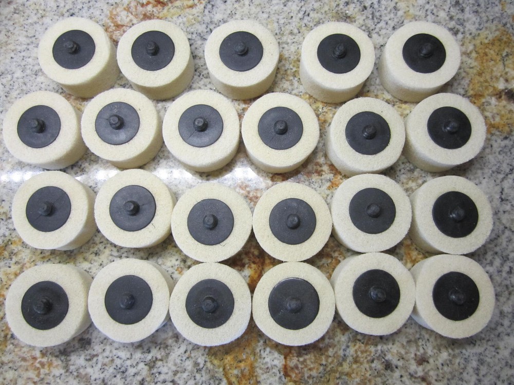 23 Neiko 2" Silicon Carbide Cylinder Scuff Discs - Roll & Lock Type - 1200 Grit